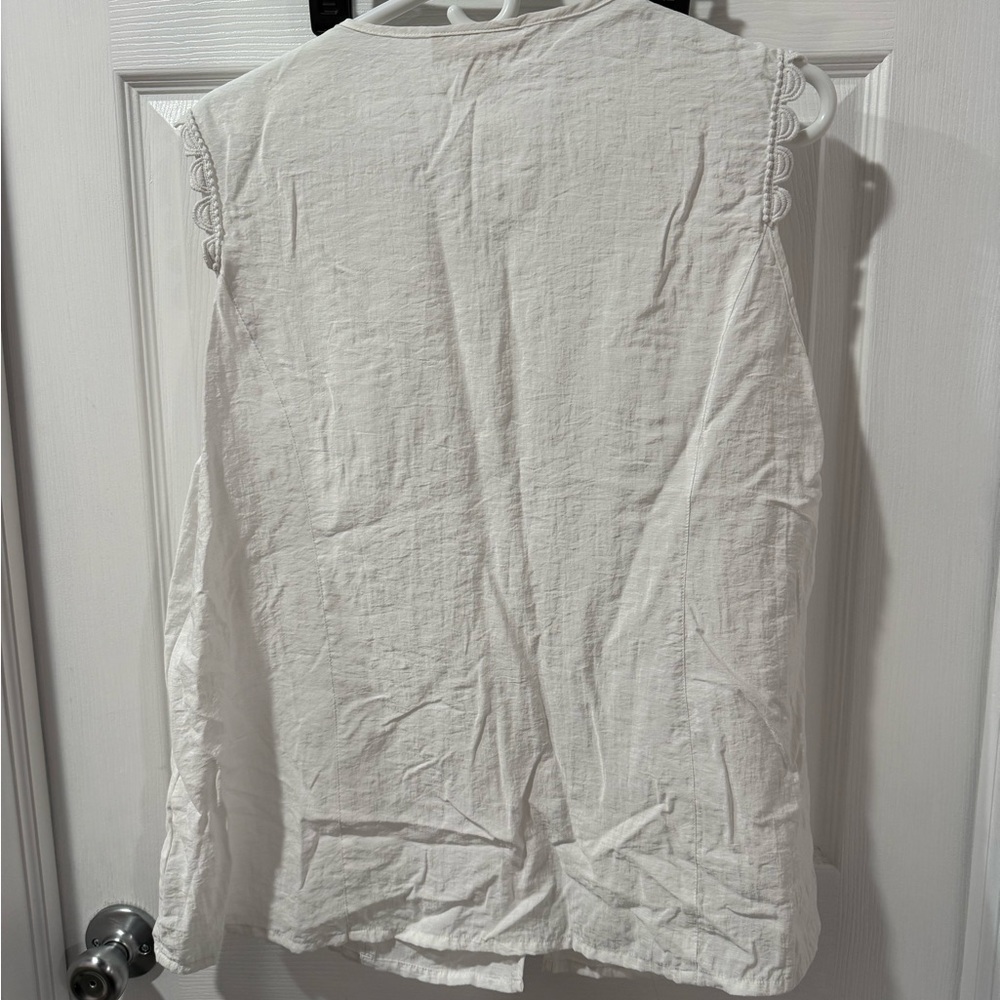 Coldwater Creek white Lace Trim sleeveless blouse size 2X - Picture 5 of 5